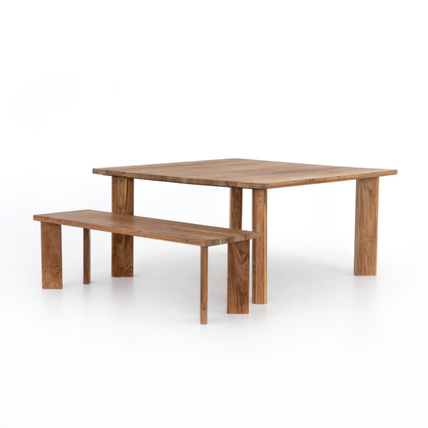 four hands kimball square table and bench