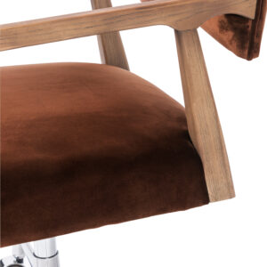 Novel auburn seating fabric of Tyler Desk Chair