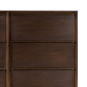 Close view of Billy Dresser Dark Walnut Drawers