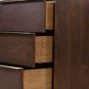 Three drawers of Billy Dresser Dark Walnut