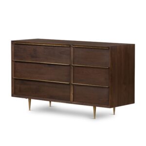 Billy Six Drawer Dresser Dark Walnut