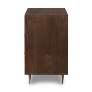 Side View of Billy Six Drawer Dresser Dark Walnut