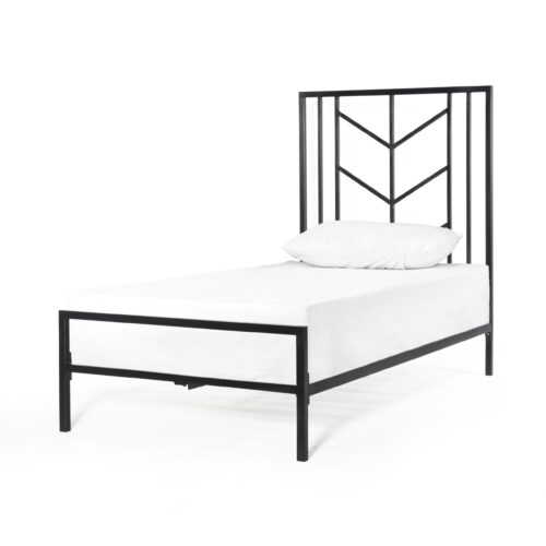 Gideon Twin Bed In White and Black