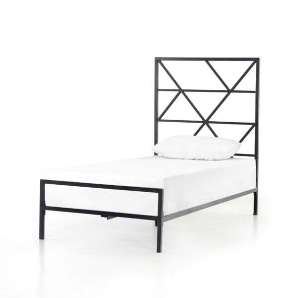 Cato Twin Bed In White and Black