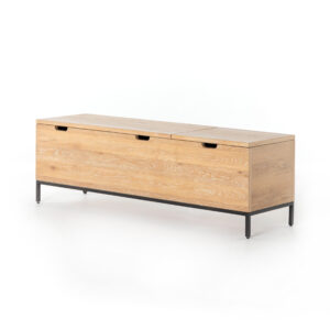 Whitewashed Oak Veneer Four Hands Elaine Trunk