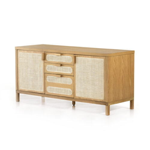 Allegra Filing Credenza Honey Oak