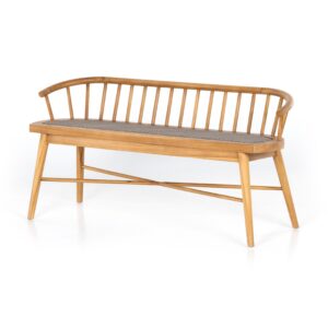 Alcott Outdoor Dining Bench Weathered Brown