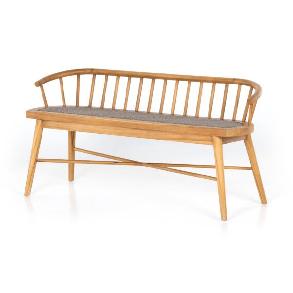 Alcott Outdoor Dining Bench Weathered Brown