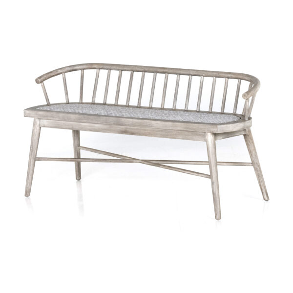 Alcott Outdoor Dining Bench Brushed Grey