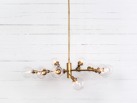 PELLMAN CHANDELIER-Matte Brass