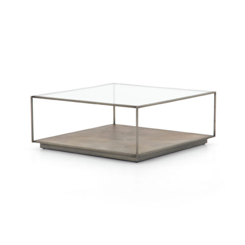 Abel Sunburst Coffee Table with Glass Surface