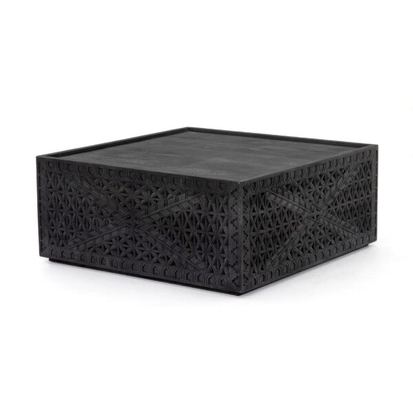 maya dark totem Abby square coffee table