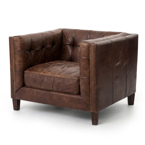 Abbot leather club chair cigar