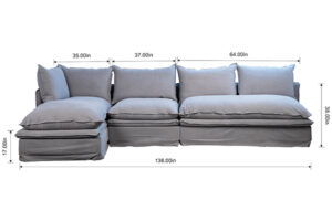 Gisborne Sofa measurements by Retail Blackbook.